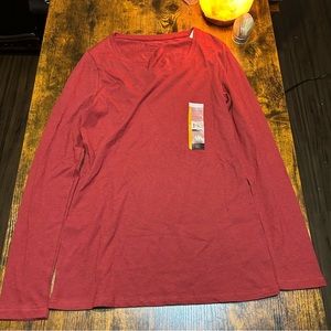 Nono long sleeve shirt semi-fitted med 7-9 wine color